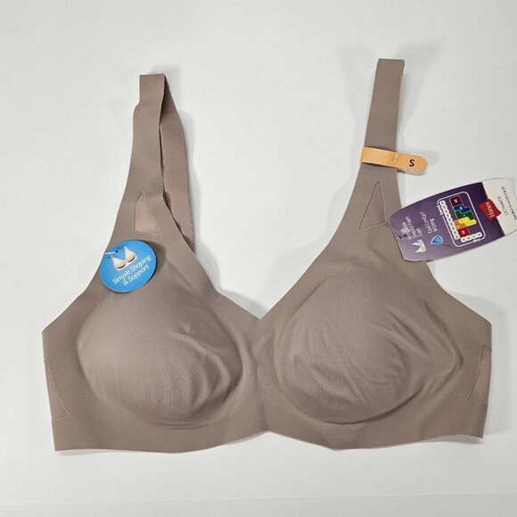 Hanes Ultimate Cool Comfort Wireless Bra DHHU42 Darker Nude Size S - Picture 1 of 8